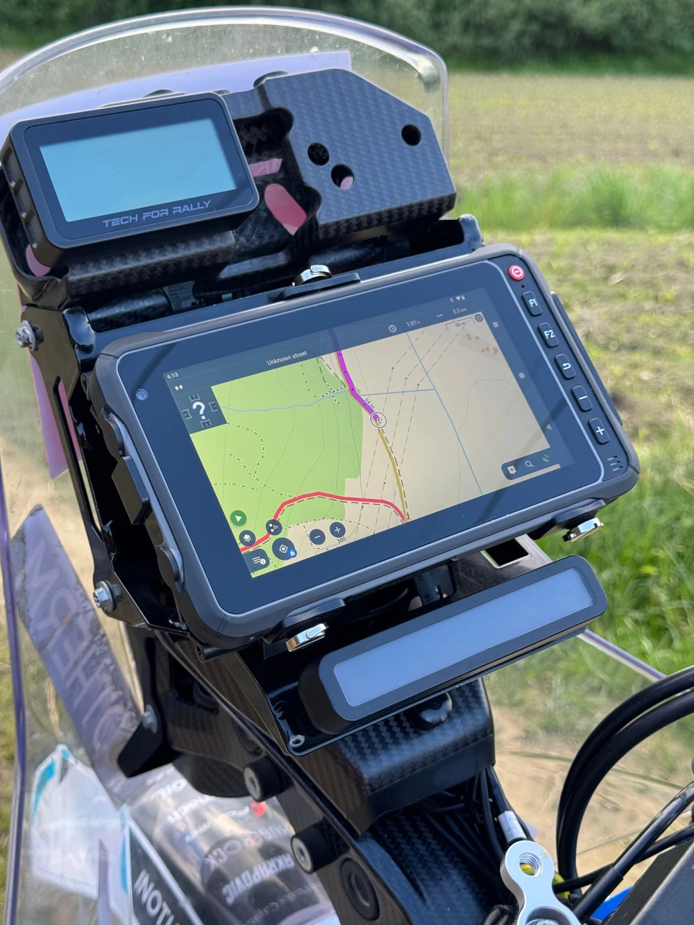 Hugerock X72 mounted on a motorcycle