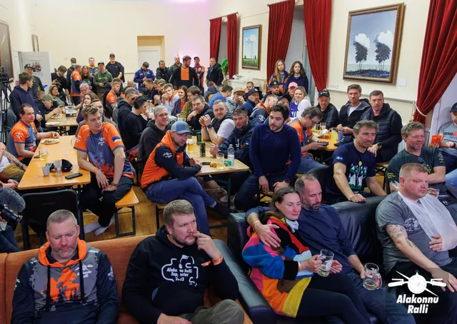 Participants and organizers in the awards hall – Alakonnu Rally 2026, awards ceremony