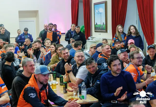 Participants and organizers in the awards hall – Alakonnu Rally 2026, awards ceremony