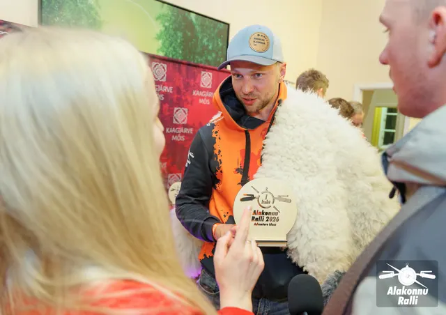 Korraldaja trofeega autasustamisel – Alakonnu Ralli 2026, autasustamine